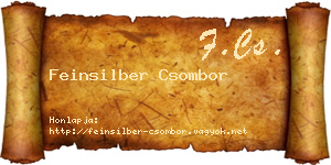 Feinsilber Csombor névjegykártya